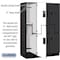 Salsbury Industries 2 Tier 'S' Designer Locker, 54"Wx76"Hx21"D, 6 Door, Black 18-27361BLK - alternate 6